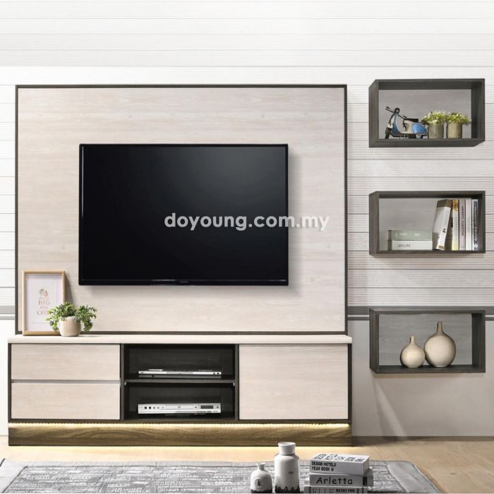 CODRINA (180x41H177cm) Freestanding TV Cabinet Set (EXPIRING)