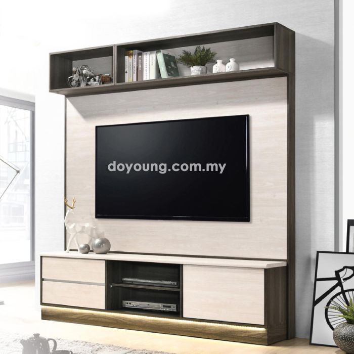 CODRINA (180x41H207cm) Freestanding TV Cabinet Set (EXPIRING)