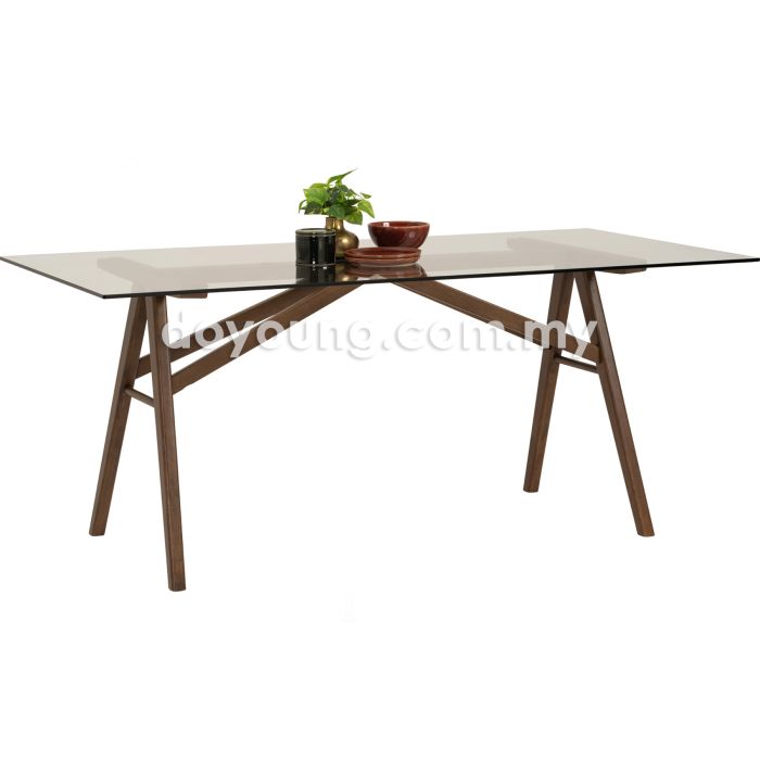 DAIKI (180x90cm Clear Glass) Dining Table (EXPIRING)*