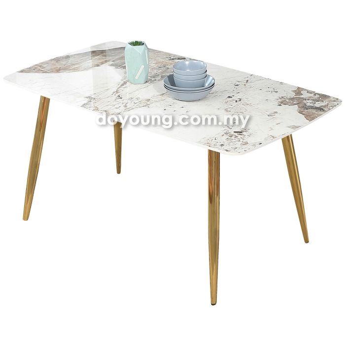 EBEN III (140x80cm Ceramic, Gold) Dining Table