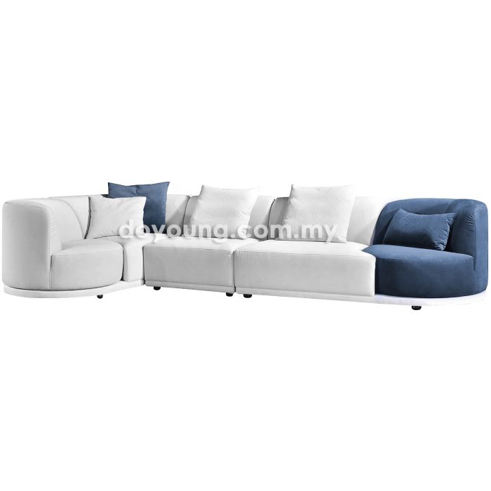 ECLAIRE (355x181cm) Corner Sofa with Rotatable Left/Right End Pieces (CUSTOM)