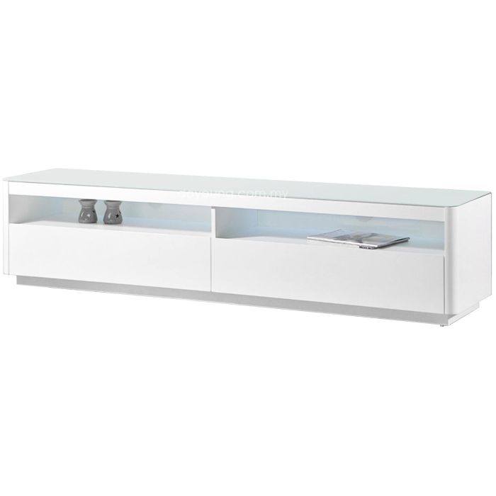 MURPHY (180cm) High Gloss TV Console with Glass Top
