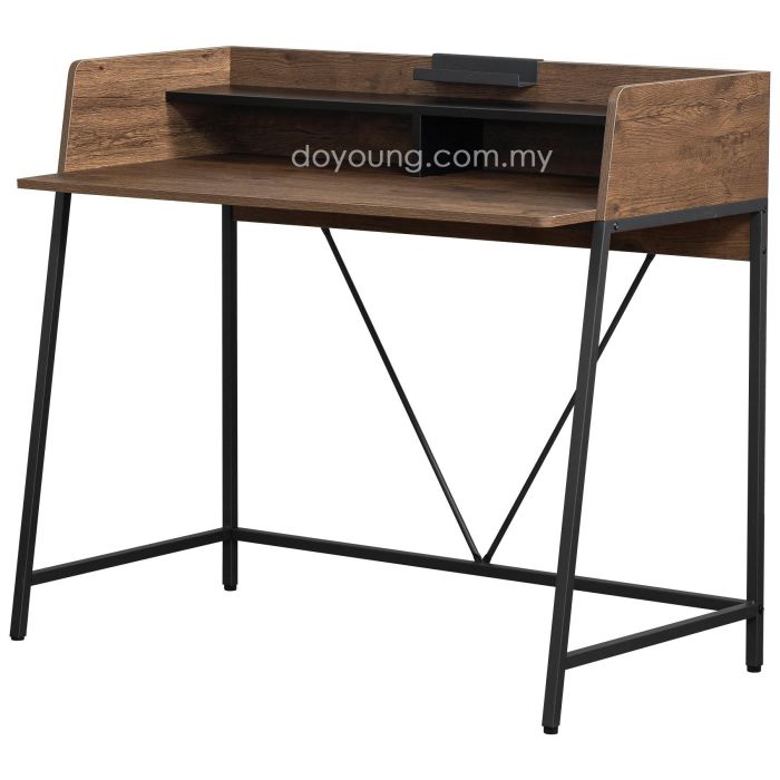 GURTHER (103x60cm Pale Walnut) Working Desk with Shelf*