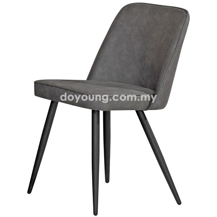 XYLA (Leathaire - Dark Grey) Side Chair