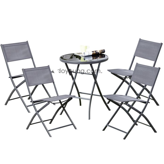 EVERT (1+1+1+1+Table) Foldable Outdoor Dining Set