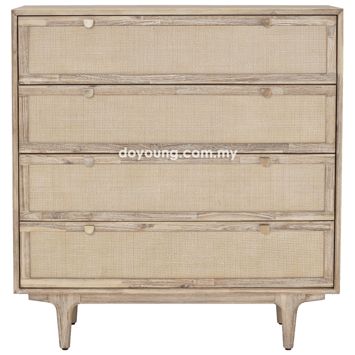 FADREE (100H105cm Acacia Wood) Tall Chest of Drawers