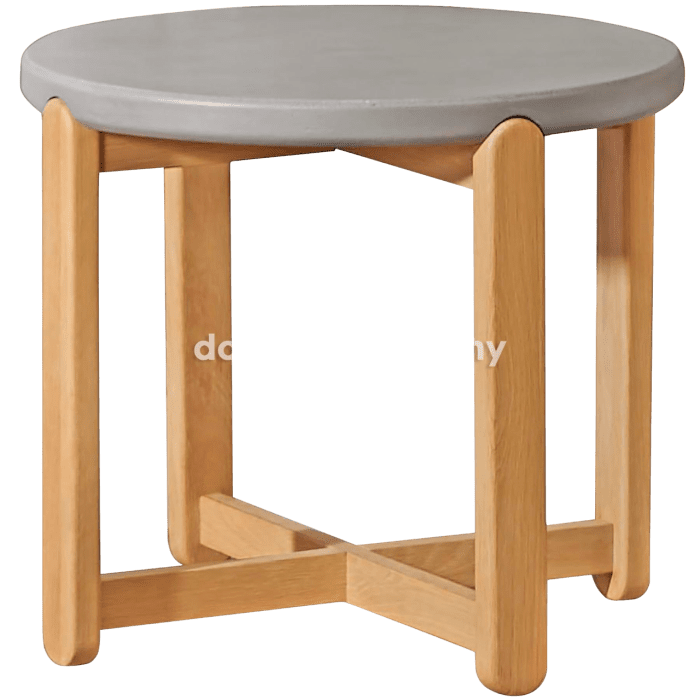 FIRKANT II (Ø51H45cm Concrete) Side Table