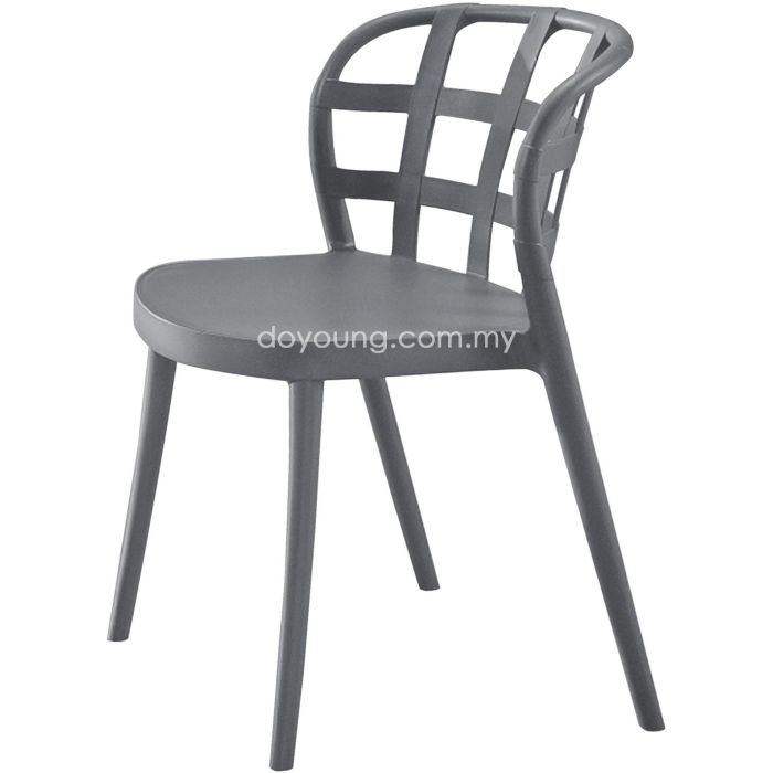 FRIDA (Grey) Polypropylene Stackable Side Chair (EXPIRING)