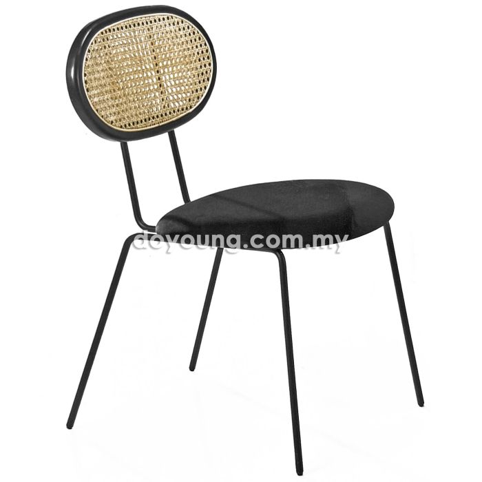 RISKA (Rattan, Velvet) Side Chair