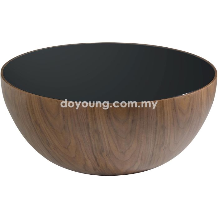 REN (Ø80cm) Coffee Table with Tempered Glass Top