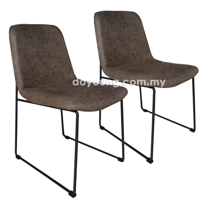 JAKOME (Set-of-2 Leathaire) Side Chair (SA SHOWPIECE)