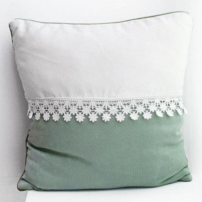 JASMINE GREEN Polyester-Mix (45cm Standard) Throw Pillow Cover  