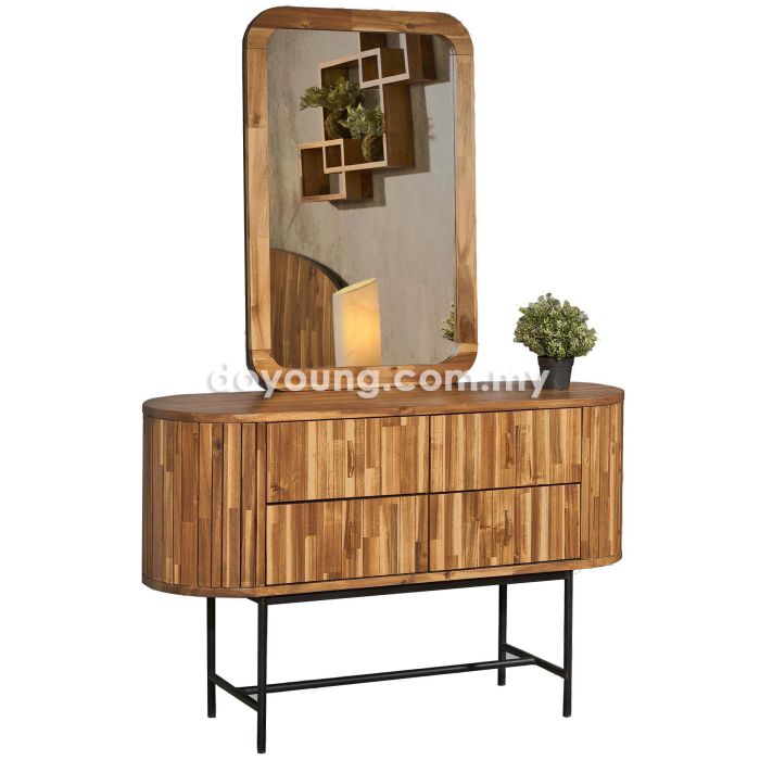 LETHIA (120H165cm Acacia Wood) Sideboard with Mirror