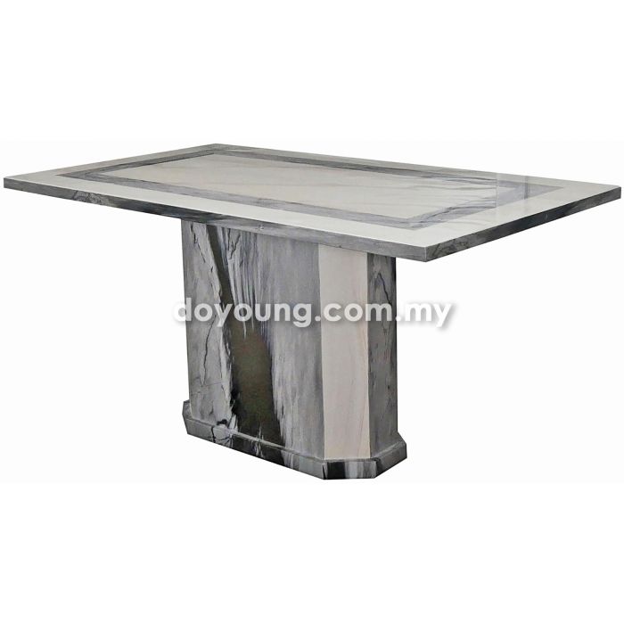 METONI (140/180cm T36mm - Fully Faux Marble, Grey) Dining Table