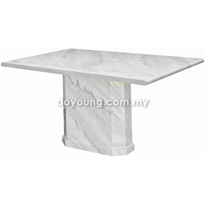 METONI (150/180cm T36mm - Fully Faux Marble Dining Table