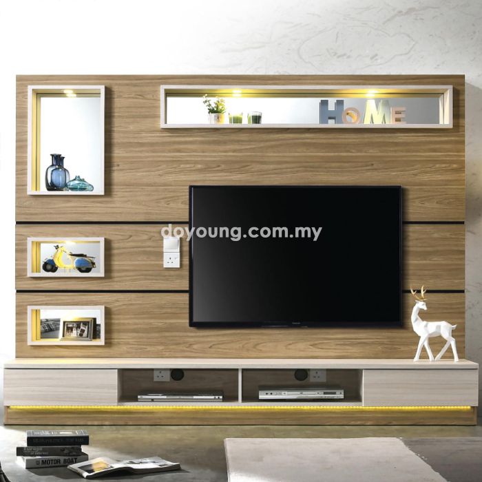 MEIMA II (242x44H220cm) Freestanding TV Cabinet Set (EXPIRING)