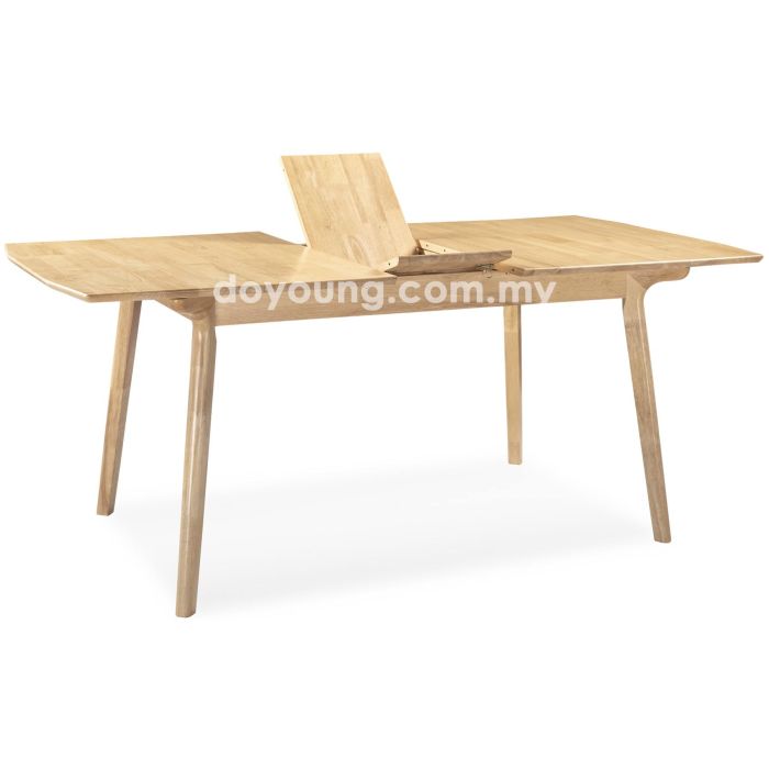 BELLAMY II (150-180x90cm Rubberwood) Expandable Dining Table (Internal Leaves)