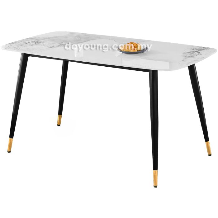 MONIKA VI (140x80cm Ceramic, Black-Gold) Dining Table