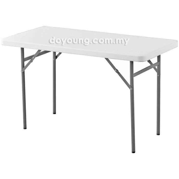 MUOVI (120x60cm HDPE - White) Foldable Banquet Table (Foldable Leg)
