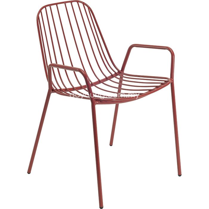 RESONATE (Red) Outdoor Stackable Armchair (EXPIRING replica)*