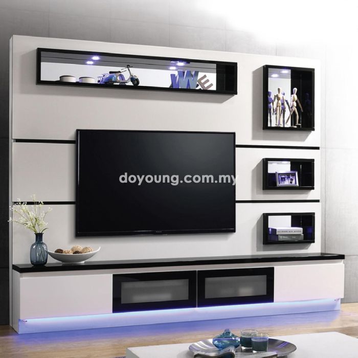 NICHOLA (242x50H198cm) Freestanding TV Cabinet Set