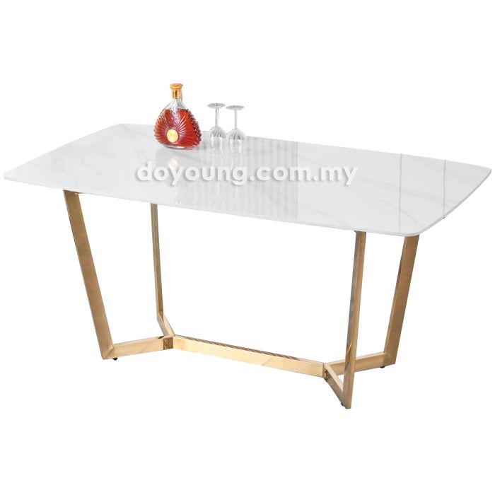 NILSINA IV (160x90cm Ceramic, Gold) Dining Table