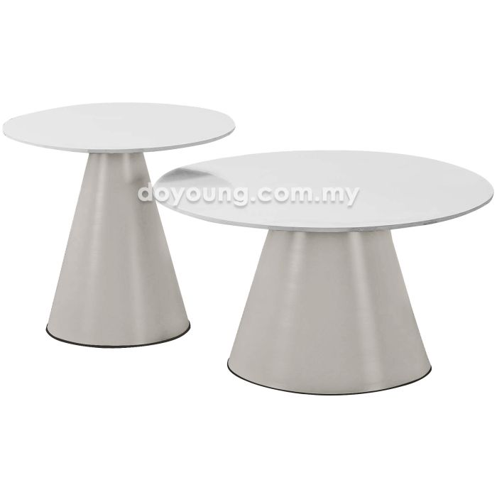 OLUCE II (Ø70,Ø50 Set-of-2 Ceramic) Coffee Tables