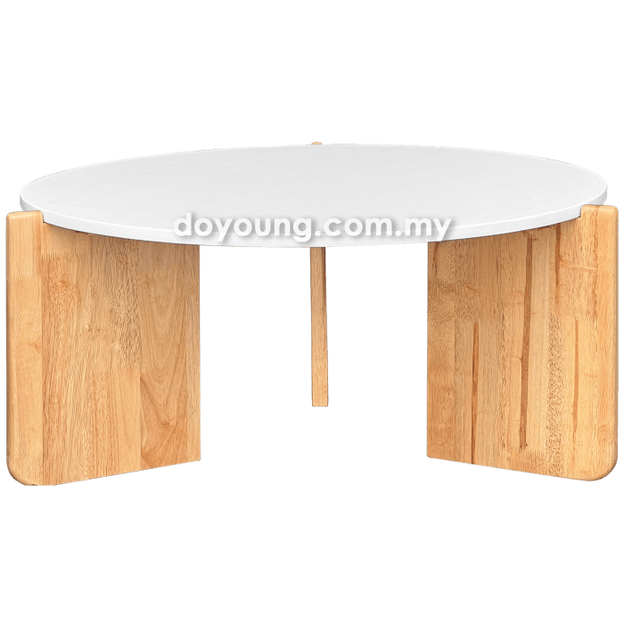 CATRIN II (Ø75/90cm Rubberwood) Coffee Table (CUSTOM)