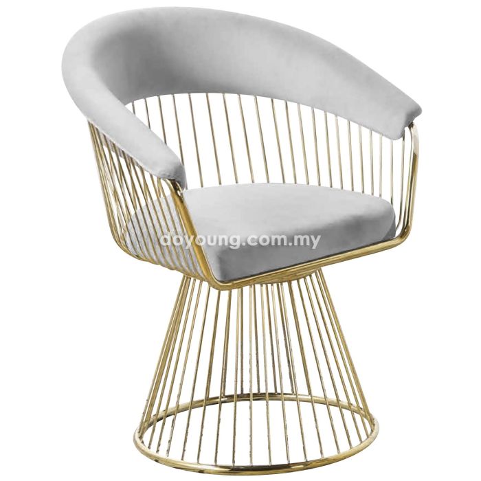 PLATNER (Velvet, Gold) 360° Swivel Armchair (replica)