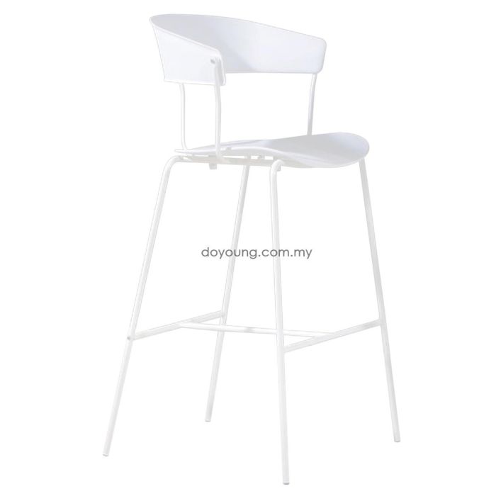 MARTEN (SH75cm White) Bar Chair