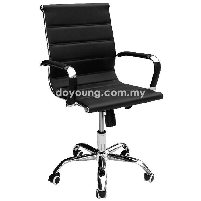 EMS RIBBED III (Faux Leather) Medium Back Office Chair