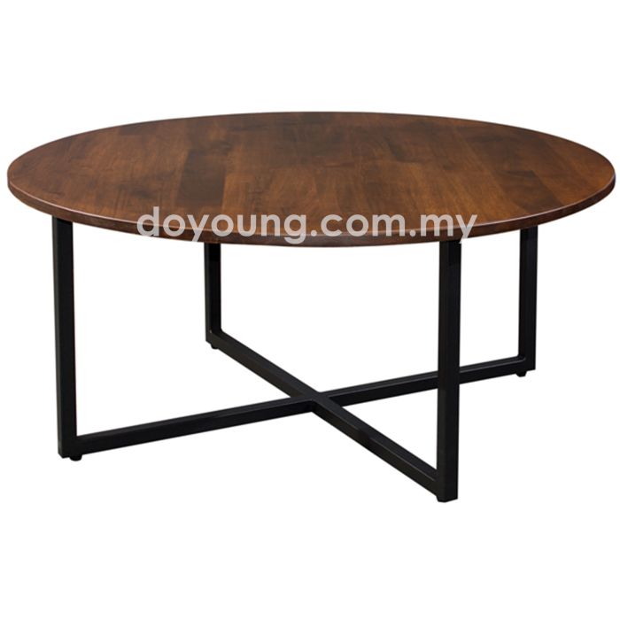 SAGEN II (Ø100cm Rubberwood - Walnut) Coffee Table