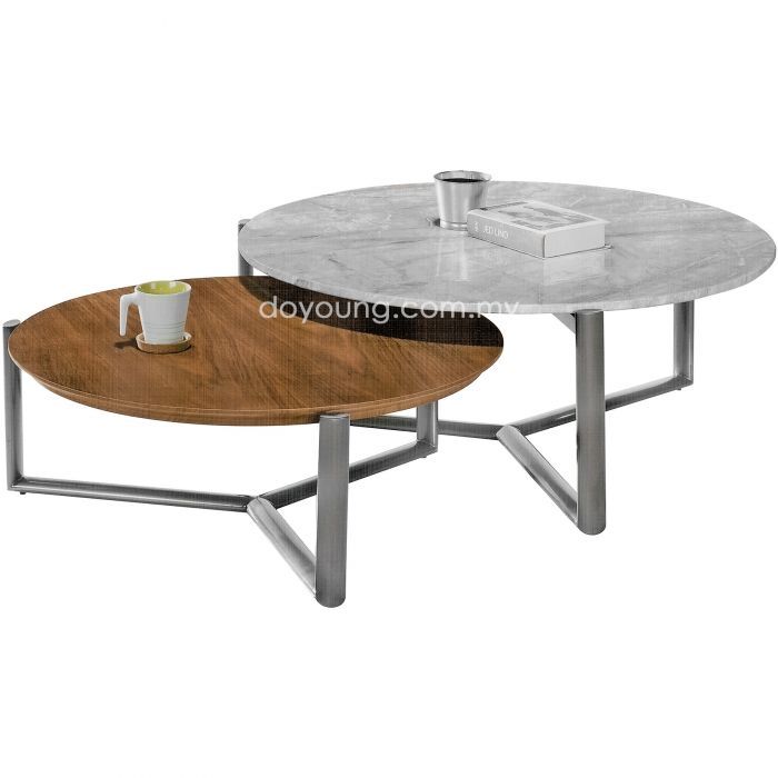RYANDAN (Ø96,Ø80cm) Nesting Coffee Tables