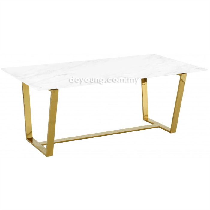 SHELTON V (180x90cm Ceramic, Gold) Dining Table