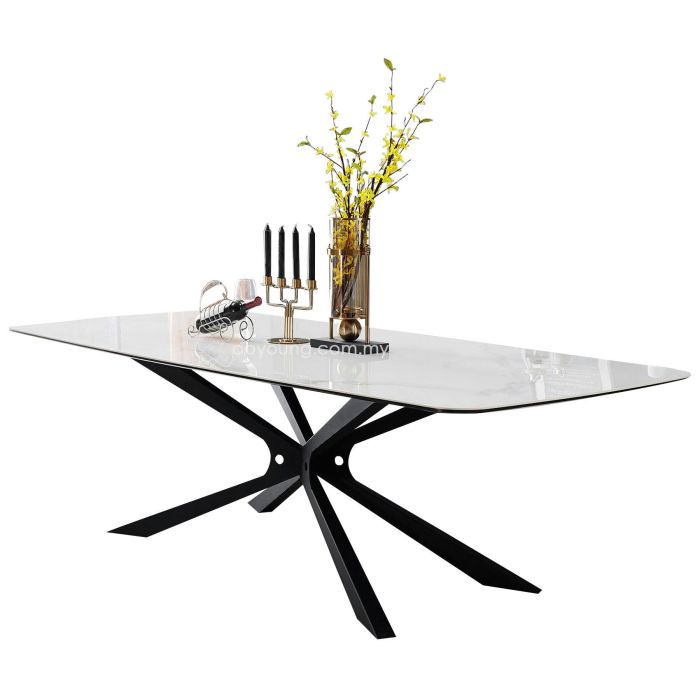 SPYDER (220cm Ceramic - White) Dining Table (SA SHOWPIECE)
