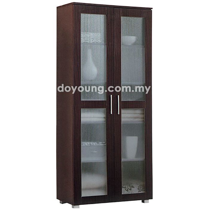 STESHA (80H185cm) Glass Doors Bookcase (PG ONLY)