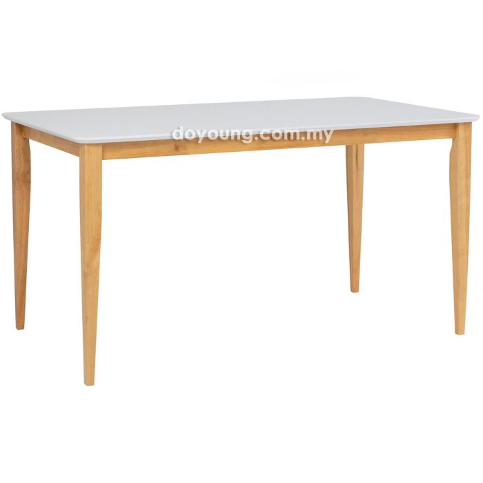 TAHLIA (110/140cm White - Oak) Dining Table (EXPIRING)