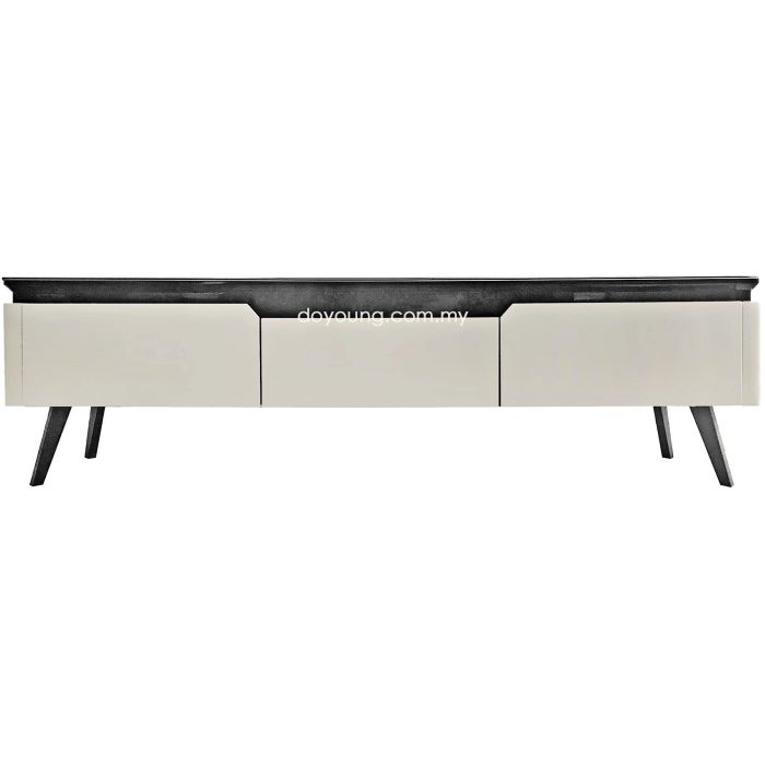 TIAGO (180cm) High Gloss TV Console with Glass Top