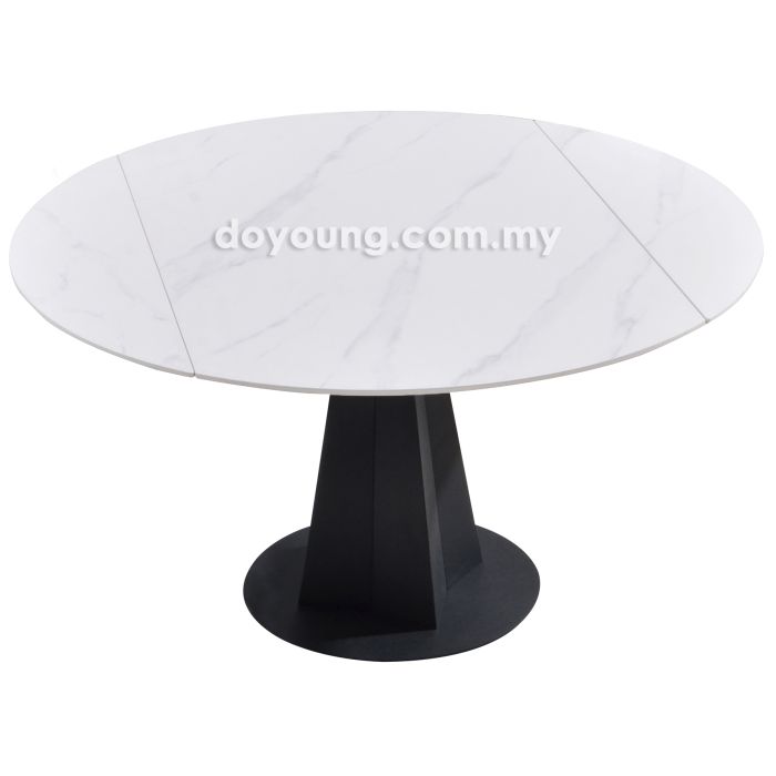 TROLUS (135x75->Ø135cm Ceramic) Expandable Dining Table