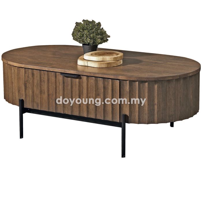 TYRONE (Oval120x60cm Rubberwood) Coffee Table