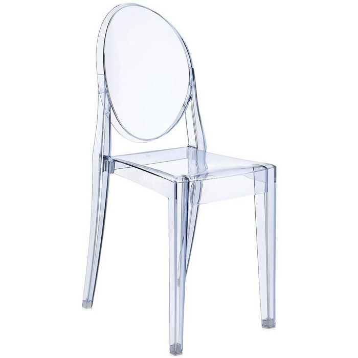 VICTORIA GHOST (Clear) Stackable Side Chair (PC replica)