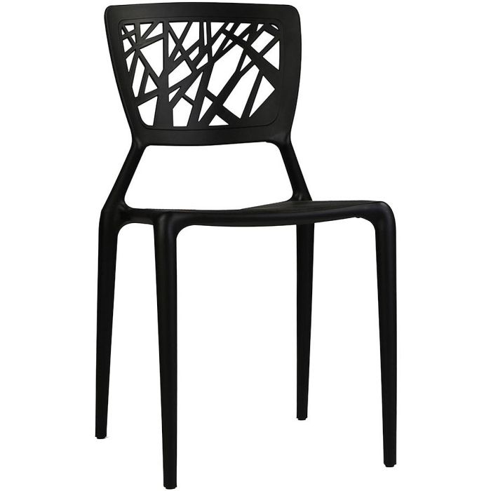 VIENTO (Black) Stackable Side Chair (PP replica)