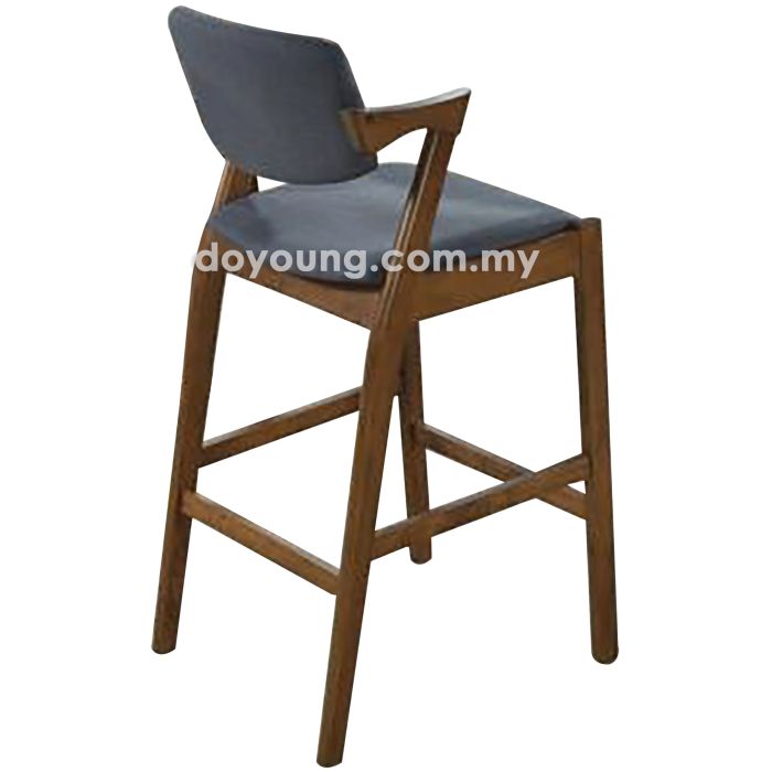 MODEL 42 (Walnut, Blue) Bar Chair