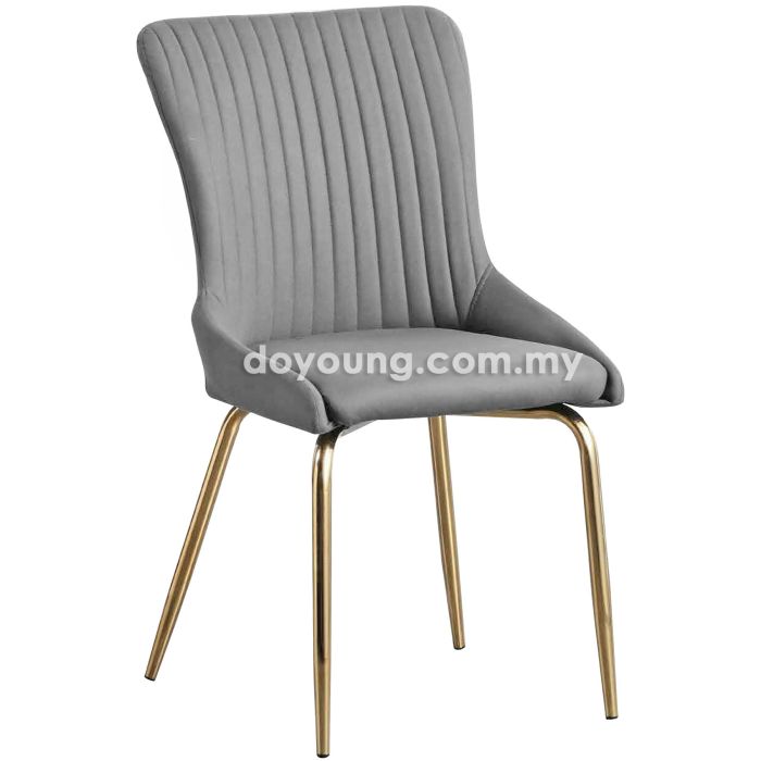 WAQAR V (Faux Leather, Gold) Side Chair